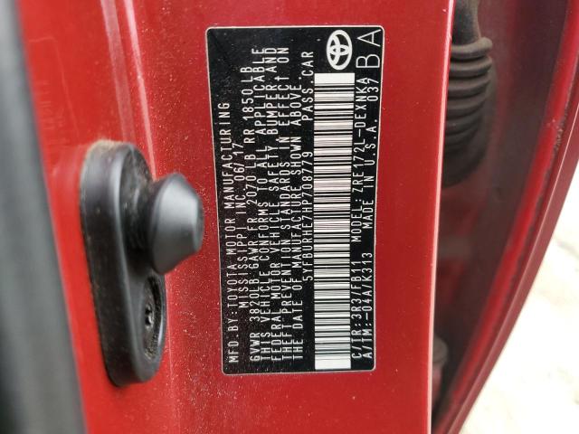 2017 TOYOTA COROLLA L - 5YFBURHE7HP708779
