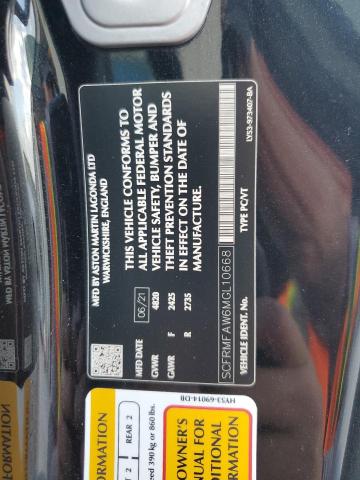 2021 ASTON MARTIN DB11 SCFRMFAW6MGL10668
