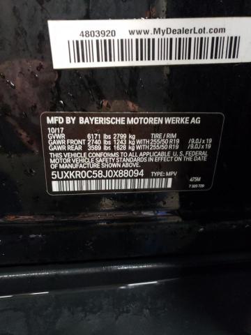 2018 BMW X5 XDRIVE3 - 5UXKR0C58J0X88094