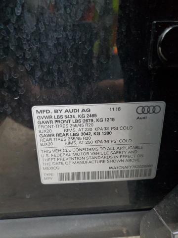 2019 AUDI Q5 PRESTIG WA1CNAFY7K2028980