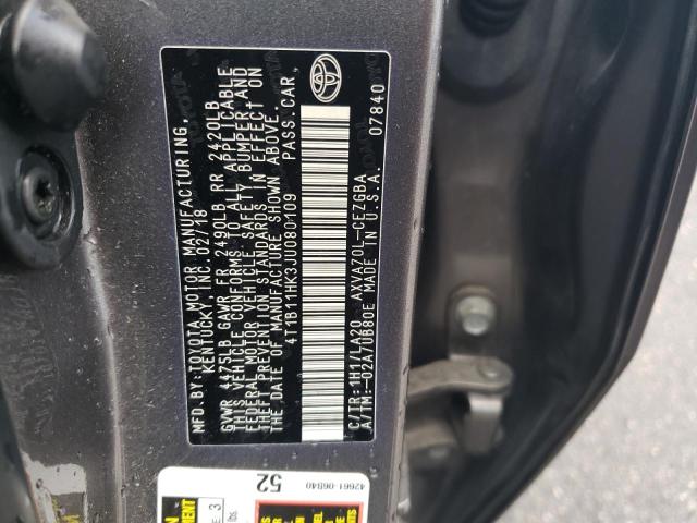 2018 TOYOTA CAMRY L - 4T1B11HK3JU080109