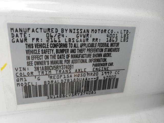 2024 NISSAN SENTRA SV - 3N1AB8CV5RY374081