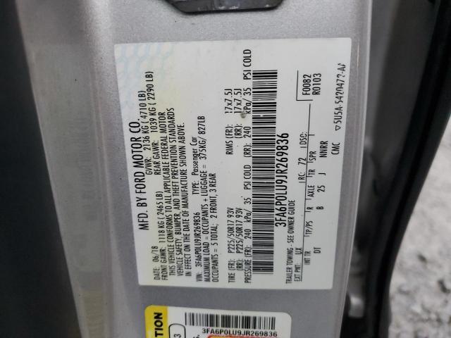 VIN 3FA6P0LU9JR269836 2018 FORD FUSION no.12