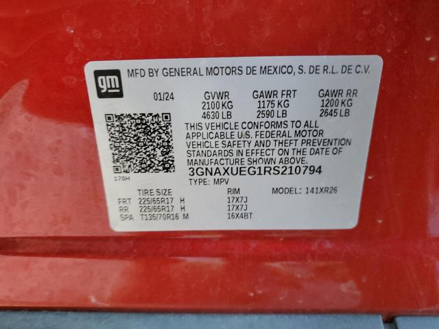 2024 CHEVROLET EQUINOX LT - 3GNAXUEG1RS210794