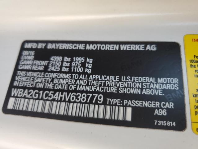 VIN WBA2G1C54HV638779 2017 BMW M2 no.12