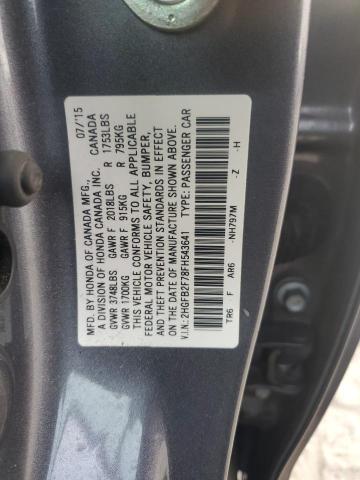 2015 HONDA CIVIC SE 2HGFB2F78FH543641