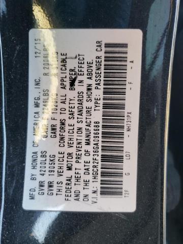 2016 HONDA ACCORD LX - 1HGCR2F36GA096688