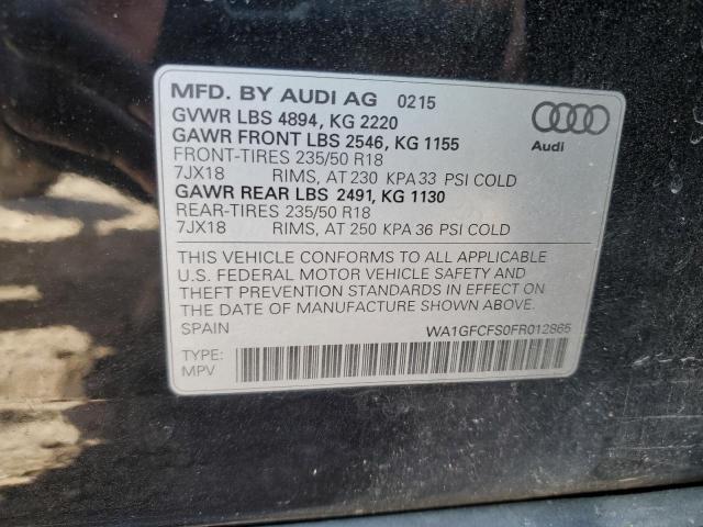 2015 AUDI Q3 PRESTIG WA1GFCFS0FR012865