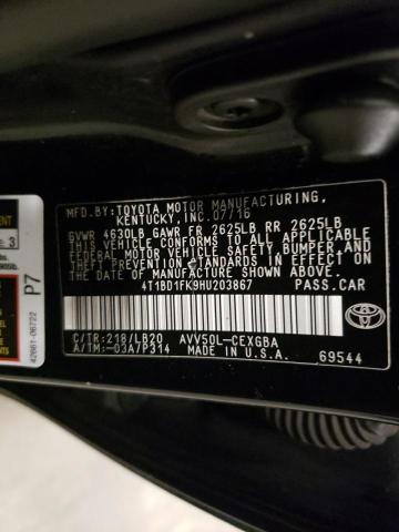 2017 TOYOTA CAMRY HYBR - 4T1BD1FK9HU203867