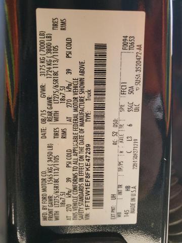 2015 FORD F150 SUPER - 1FTEW1EF8FKE47289