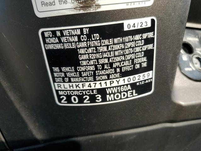 2023 HONDA WW150 A RLHKF4711PY100259