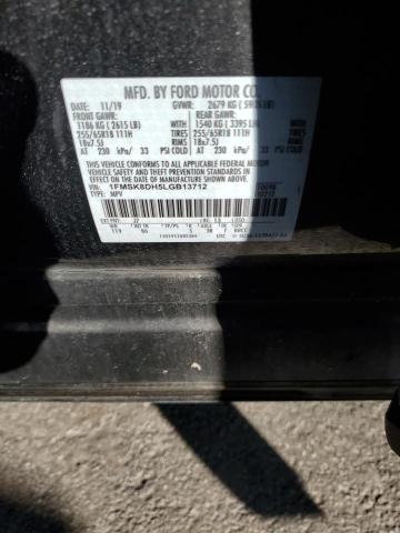 2020 FORD EXPLORER X - 1FMSK8DH5LGB13712