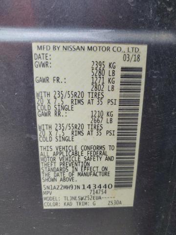 2018 NISSAN MURANO S - 5N1AZ2MH9JN143440