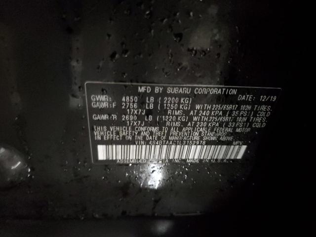 2020 SUBARU OUTBACK - 4S4BTAAC1L3152978
