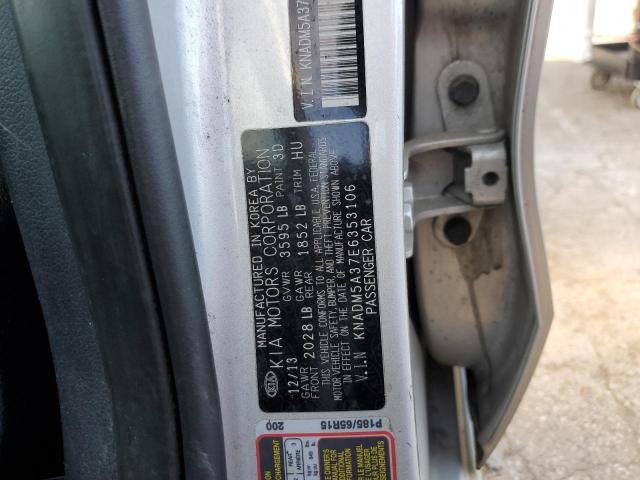 VIN KNADM5A37E6353106 2014 KIA RIO no.12