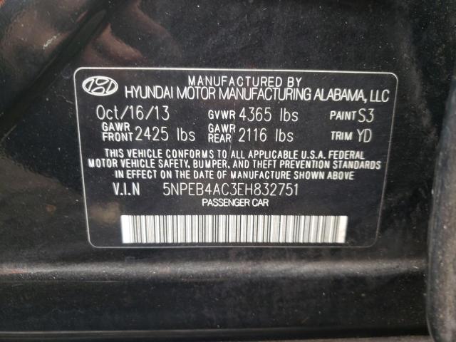 VIN 5NPEB4AC3EH832751 2014 Hyundai Sonata, Gls no.12