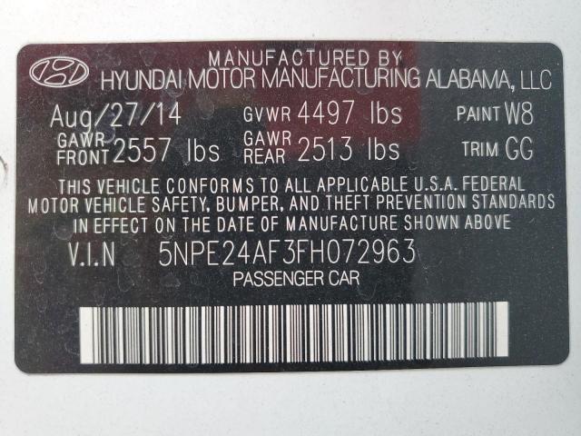 2015 HYUNDAI SONATA SE - 5NPE24AF3FH072963