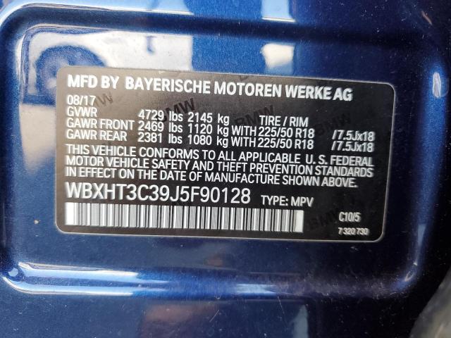 VIN WBXHT3C39J5F90128 2018 BMW X1 no.13