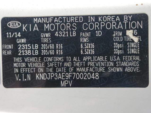 VIN KNDJP3AE9F7002048 2015 KIA SOUL no.12