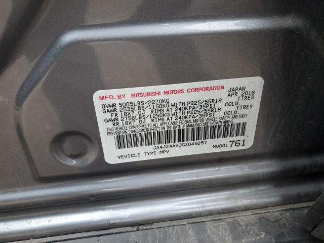 2016 MITSUBISHI OUTLANDER - JA4JZ4AX3GZ045057
