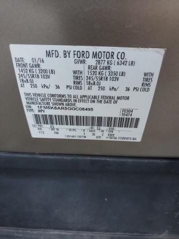 2016 FORD EXPLORER P - 1FM5K8AR5GGC08495