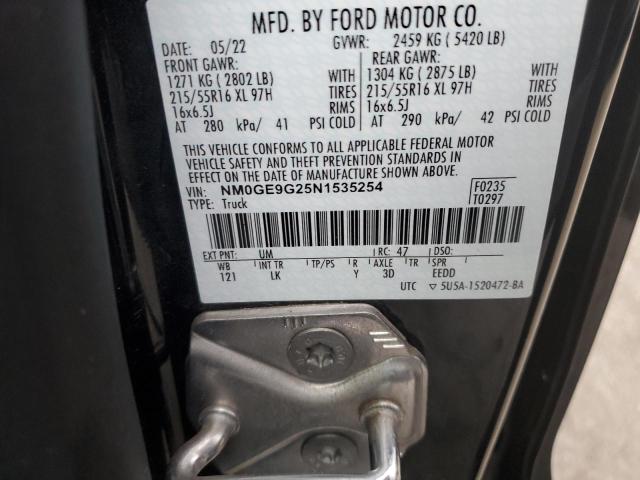2022 FORD TRANSIT CO - NM0GE9G25N1535254