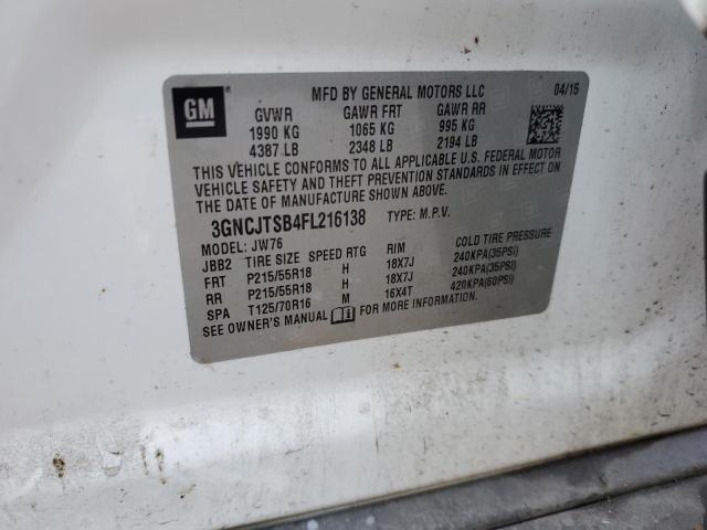 2015 CHEVROLET TRAX LTZ 3GNCJTSB4FL216138