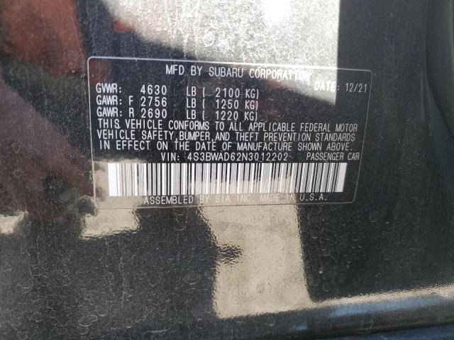 2022 SUBARU LEGACY PRE - 4S3BWAD62N3012202
