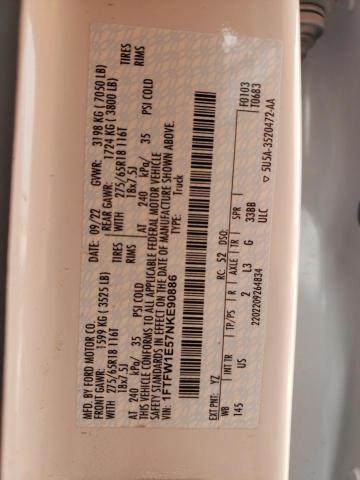 2022 FORD F150 SUPER 1FTFW1E57NKE90886
