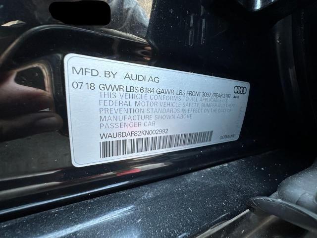 2019 AUDI A8 L WAU8DAF82KN002992