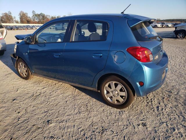 MITSUBISHI MIRAGE ES 2015 blue hatchbac gas ML32A4HJXFH014270 photo #3