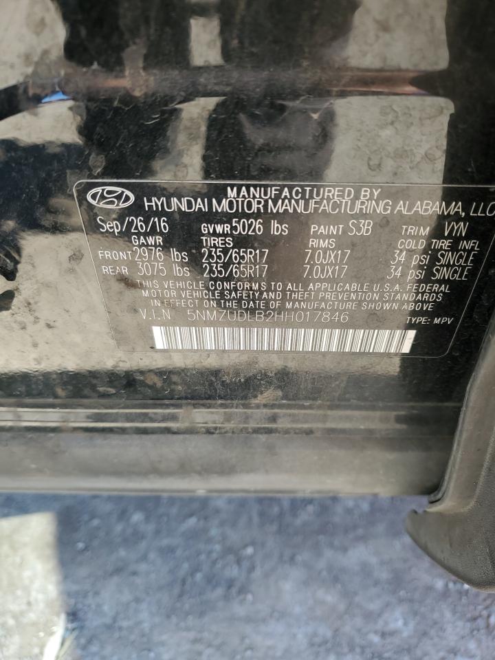 Lot #2986948904 2017 HYUNDAI SANTA FE S