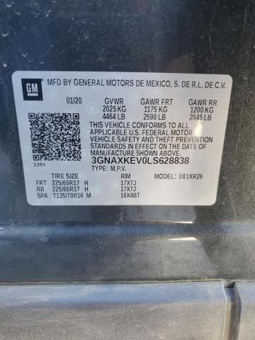 2020 CHEVROLET EQUINOX LT - 3GNAXKEV0LS628838