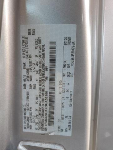 2016 FORD ESCAPE SE - 1FMCU9GX7GUA58386