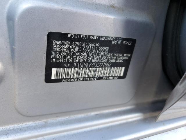 2012 SUBARU IMPREZA SP - JF1GPAL64CH227882