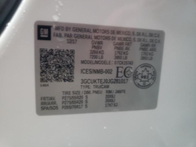 2018 CHEVROLET SILVERADO - 3GCUKTEJ0JG281017