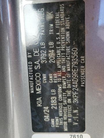 2024 KIA FORTE LX - 3KPF24AD9RE793560