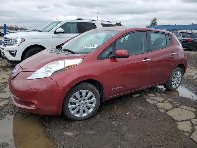 NISSAN LEAF S 2015 red  electric 1N4AZ0CP2FC321702 photo #1