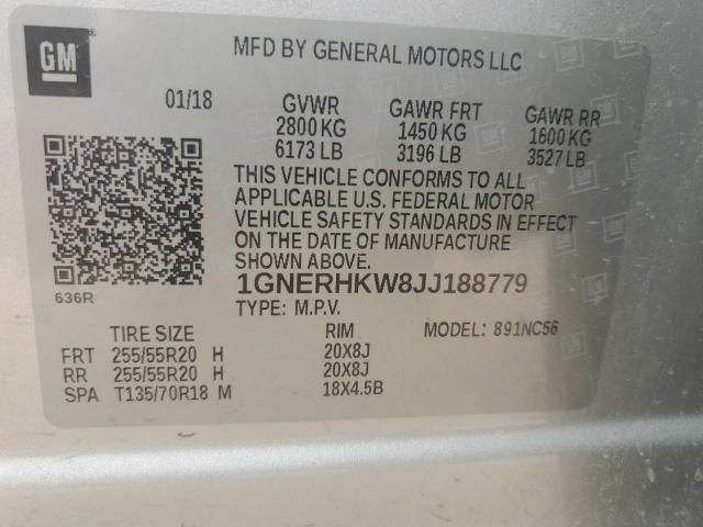 2018 CHEVROLET TRAVERSE L - 1GNERHKW8JJ188779