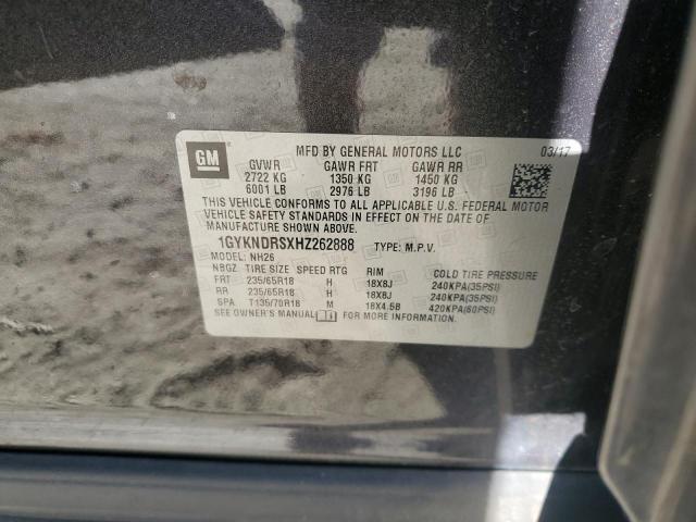 2017 CADILLAC XT5 LUXURY - 1GYKNDRSXHZ262888