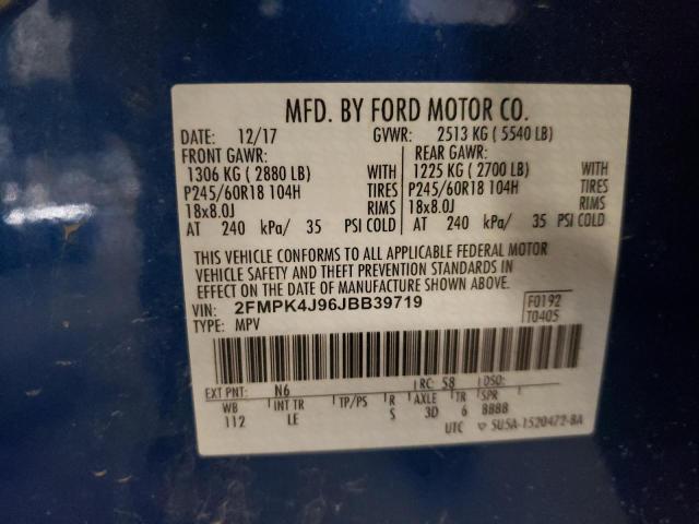 2018 FORD EDGE SEL - 2FMPK4J96JBB39719