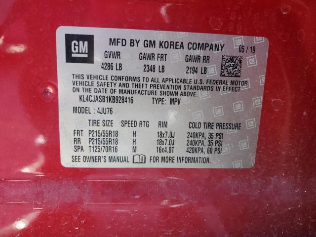 2019 BUICK ENCORE PRE - KL4CJASB1KB928416