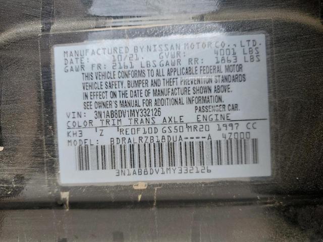 2021 NISSAN SENTRA SR - 3N1AB8DV1MY332126
