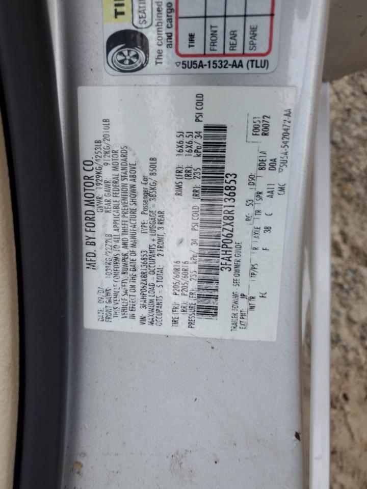 Lot #3023327241 2008 FORD FUSION S