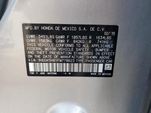 2015 HONDA FIT EX - 3HGGK5H81FM778623