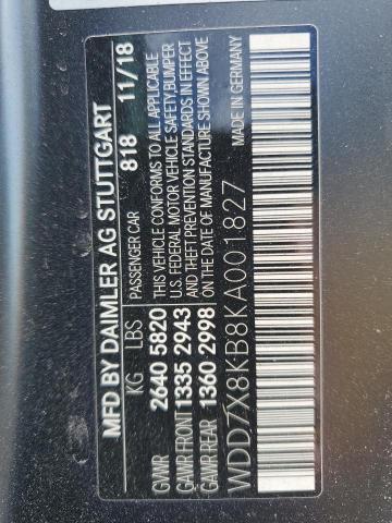 2019 MERCEDES-BENZ AMG GT 63 WDD7X8KB8KA001827