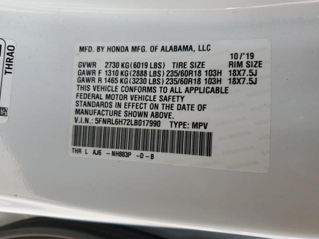 2020 HONDA ODYSSEY EX - 5FNRL6H72LB017990