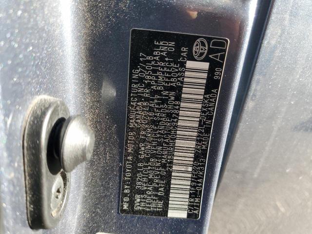 2017 TOYOTA COROLLA L - 2T1BURHE0HC947848
