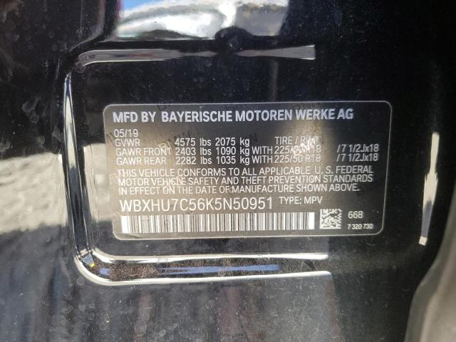 VIN WBXHU7C56K5N50951 2019 BMW X1 no.13