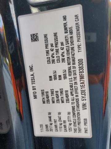 2021 TESLA MODEL 3 - 5YJ3E1EA7MF838300